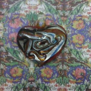 Perfect Valentine!Murano glass heart pendant